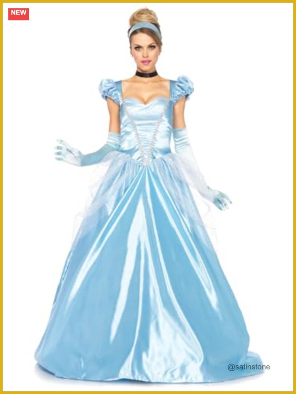Leg Avenue Classic Cinderella 3 Piece Costume Set Satin Ball Gown